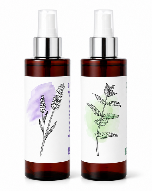 Pachet hidrolat lavandă și mentă - 200ml+200ml